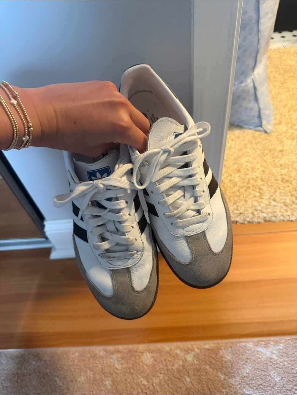 adidas White and black sambas